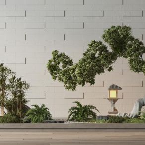 新中式景观造景3D模型下载